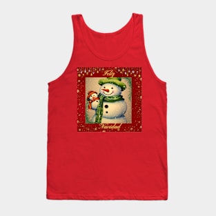 Feliz Navidad de parte del muñeco de nieve y el bebé muñeco de nieve Tank Top